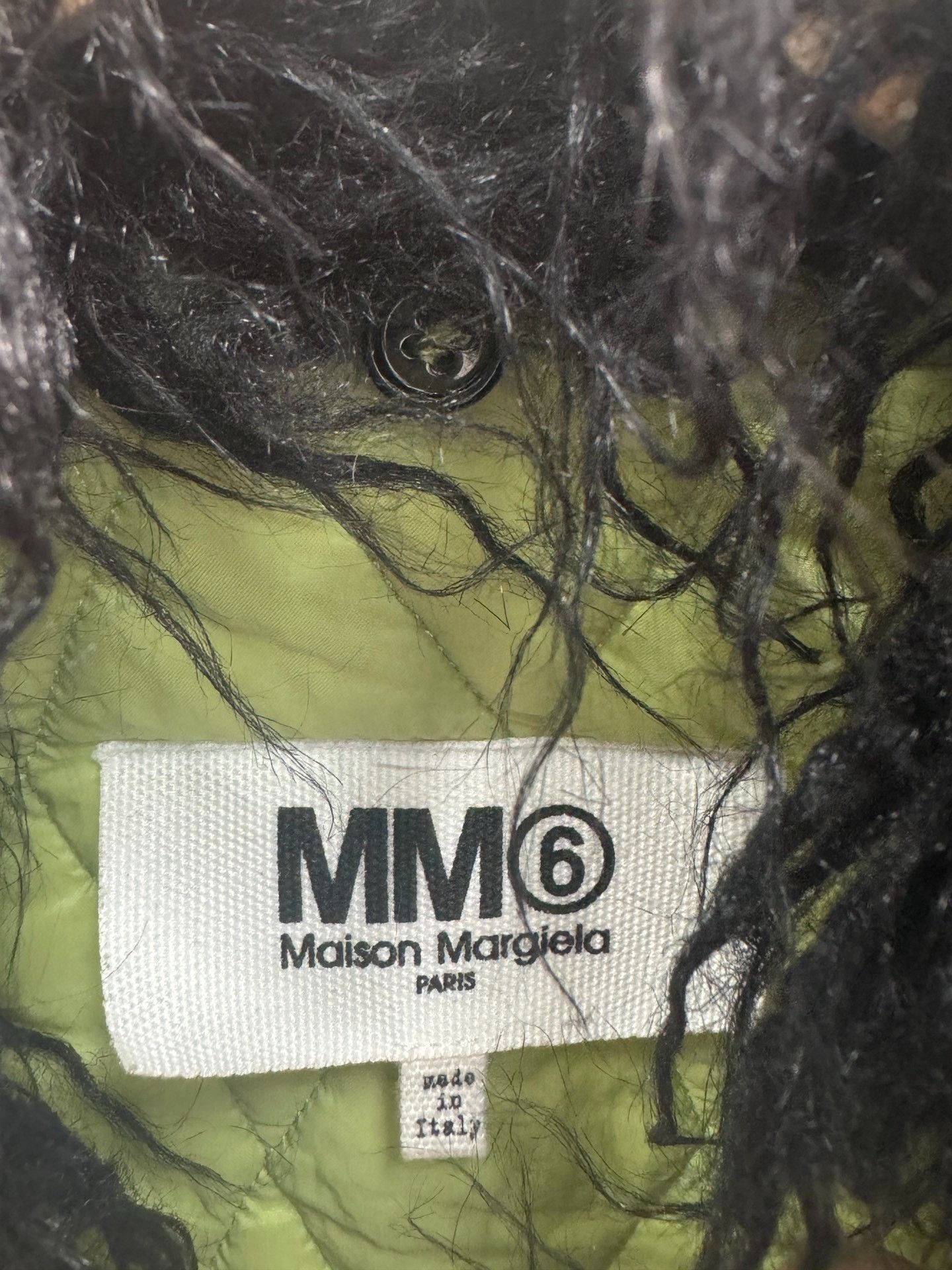 Maison Margiela Maison Margiela Black fur collar and green cotton jacket 25 Size US XS / EU 42 / 0 - 4 Thumbnail