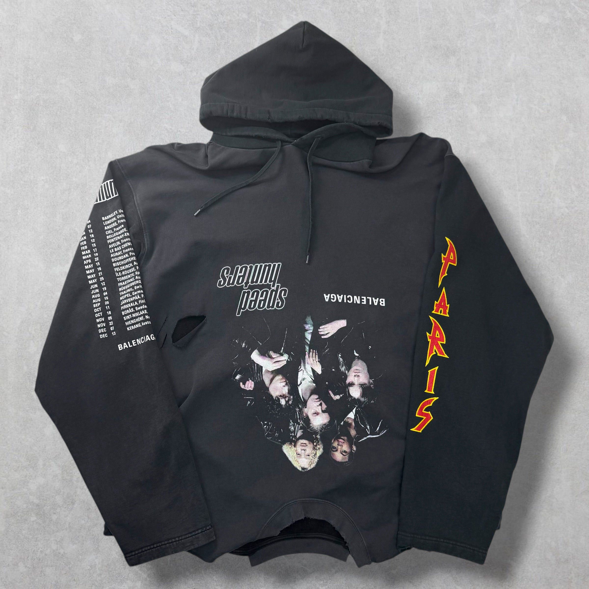 Balenciaga Balenciaga Paris Moon Upside Down Hoodie | Grailed