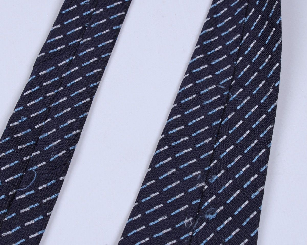 Dolce & Gabbana × Vintage DOLCE & GABBANA Cravatte Vintage Navy Blue Striped Silk Tie Size ONE SIZE - 15 Thumbnail