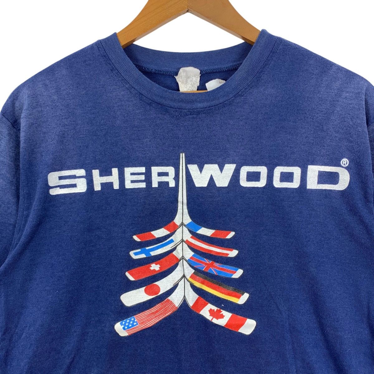 Vintage Vintage SHERWOOD Countries Three Quarter 3Q Sleeve Tshirt Size US M / EU 48-50 / 2 - 3 Thumbnail