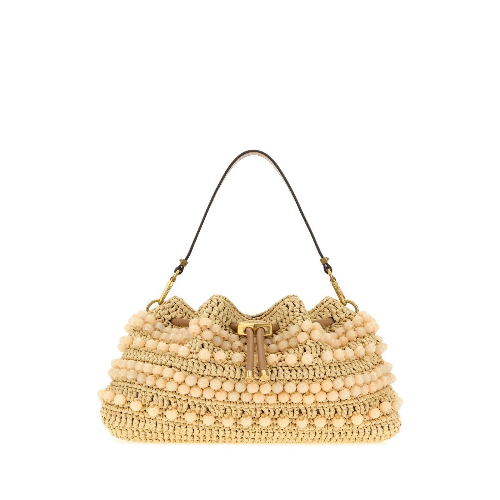 Jimmy Choo JIMMY CHOO Raffia Cinch Medium Top Handle Bag New And Authen Size ONE SIZE - 1 Thumbnail