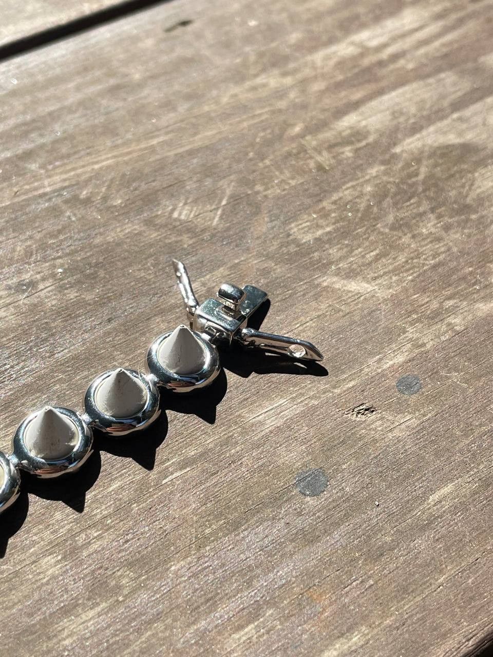 Eddie Borgo Eddie Borgo White Pyramid Cone Silver Tone Bracelete Size ONE SIZE - 8 Thumbnail