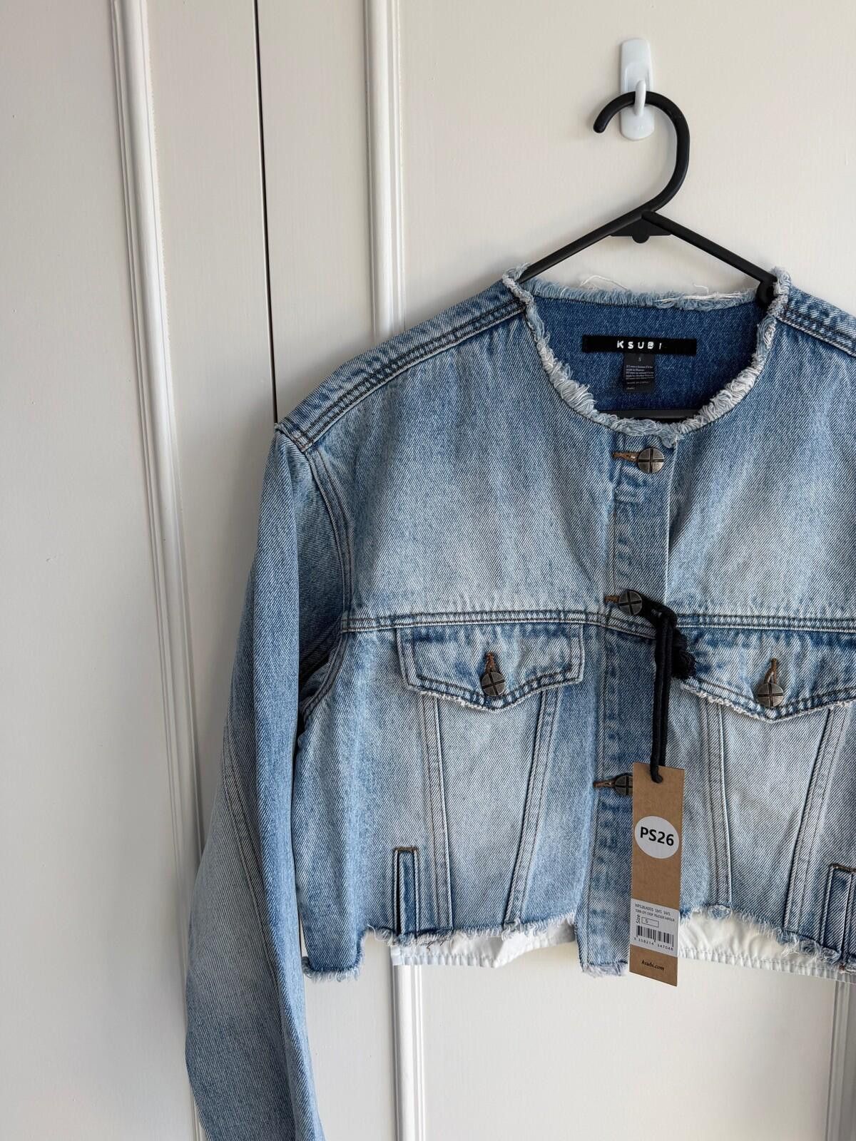 Ksubi new Ksubi womens denim Jacket top small s 8 blue torn up 1 Size S / US 4 / IT 40 - 3 Thumbnail