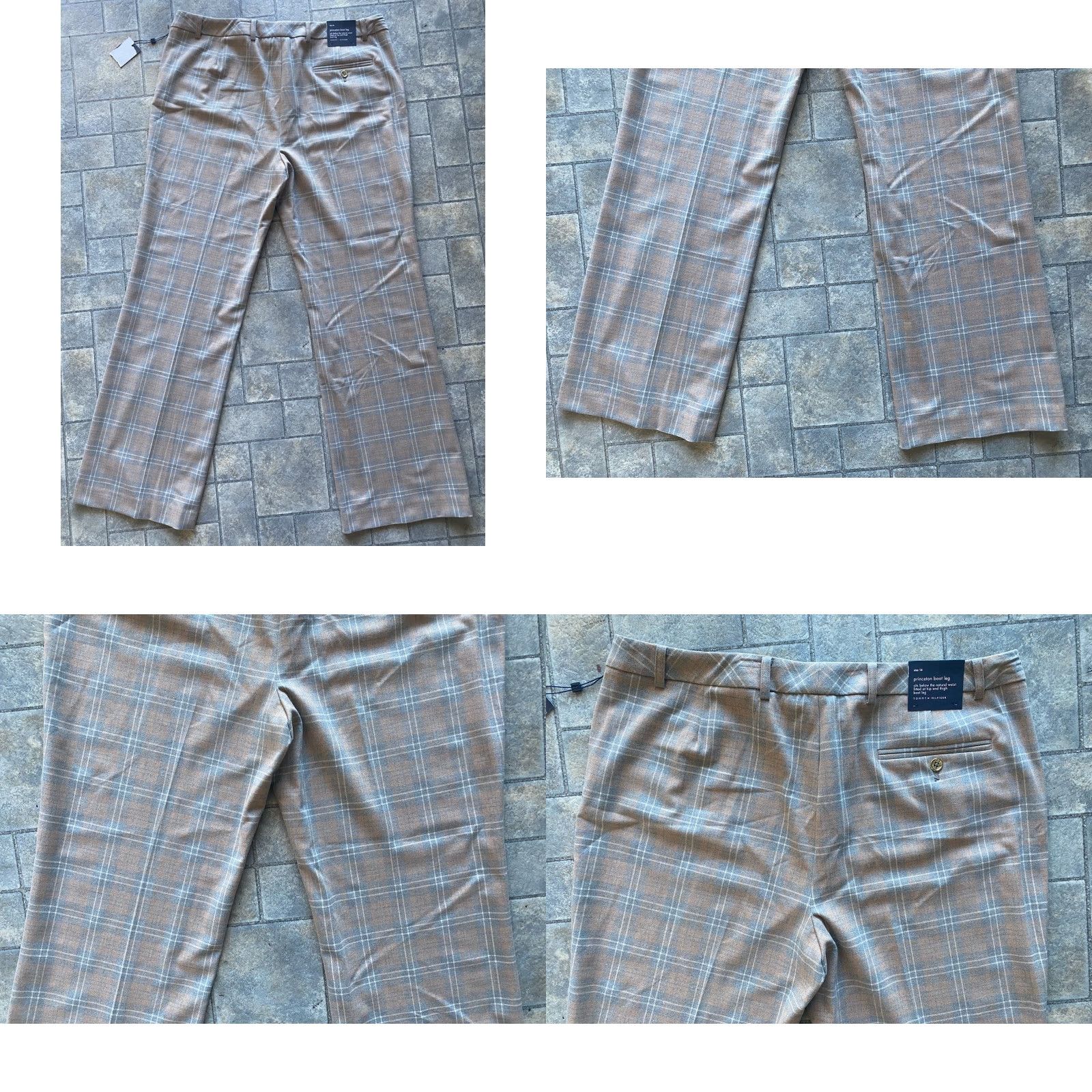 Tommy Hilfiger Tommy Hilfiger Women’s Pants 14 Plaid Princeton Boot Leg Multicolor NWT New Size 36" / US 14 / IT 50 - 9 Thumbnail