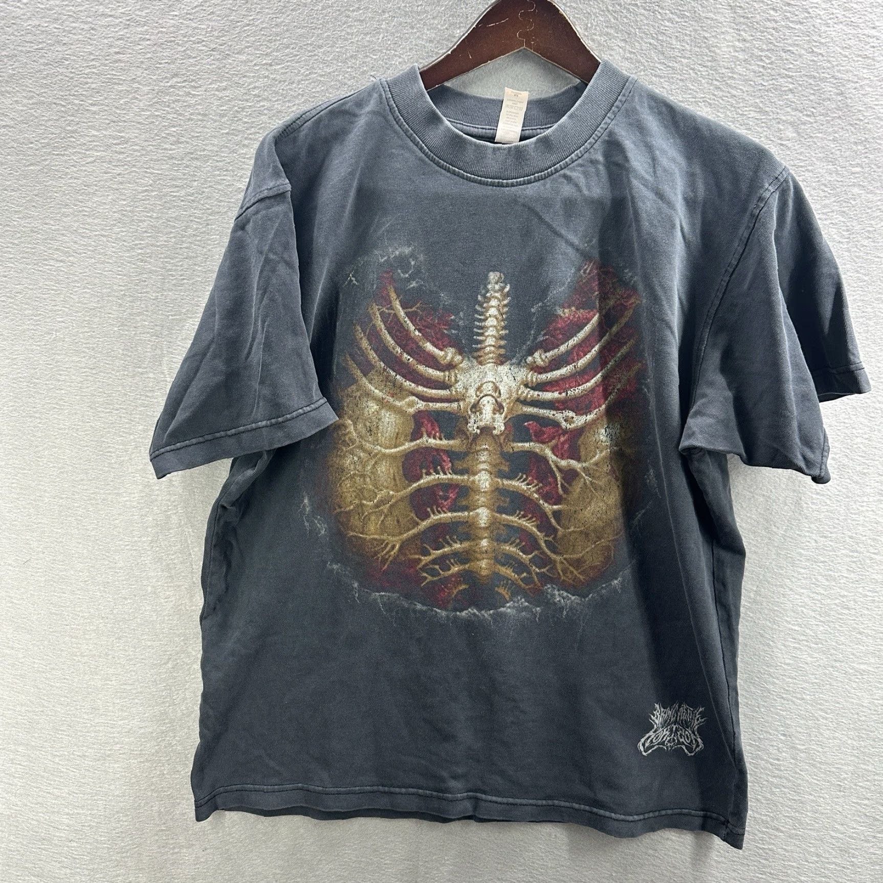Doublet VINTAGE NO TAG Shirt Mens M Bring Me The Horizon Tee Double-Sided Ribcage Japanese Tour Black Cotton Jersey Crew Neck Graphic Print 90s Rock Band Mens Size US M / EU 48-50 / 2 - 2 Thumbnail