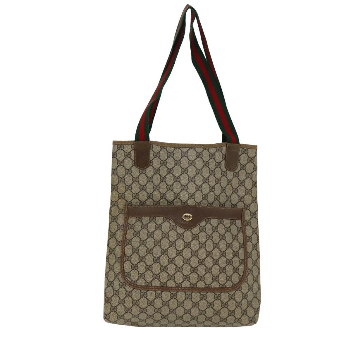 Gucci Gg Supreme Beige Canvas Tote Bag (Pre-Owned) Size ONE SIZE - 1 Thumbnail