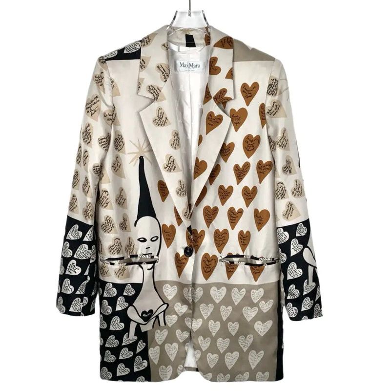 Max Mara MaxMara Colorful Silk Women's Jacket 0089 Size M / US 6-8 / IT 42-44 - 1 Thumbnail