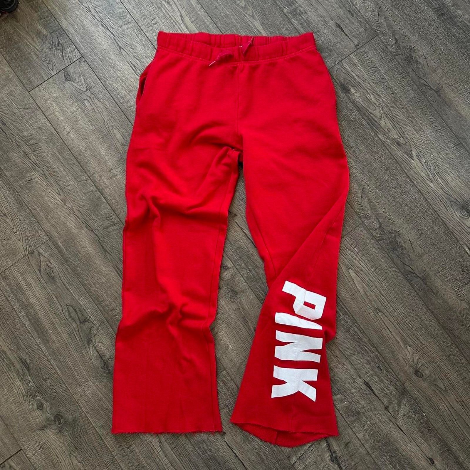 Victoria's Secret × Vintage Vintage 00s Red Pink Victorias Secret Low Lounge PJ Sweapant Size 32" / US 10 / IT 46 - 5 Thumbnail