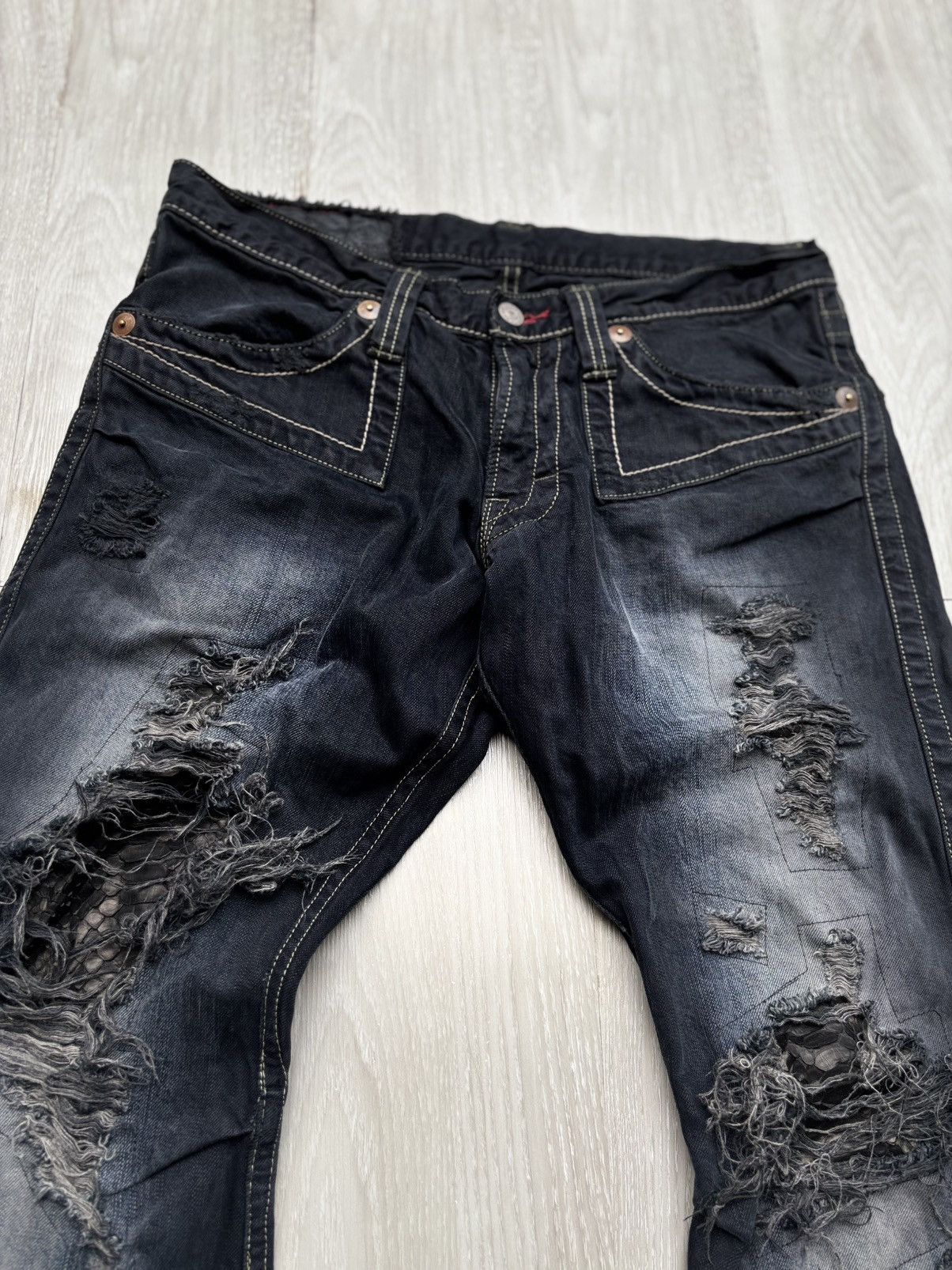 Japanese Brand BLUE WAY/ made in nippon flare jeans Size US 31 - 2 Thumbnail