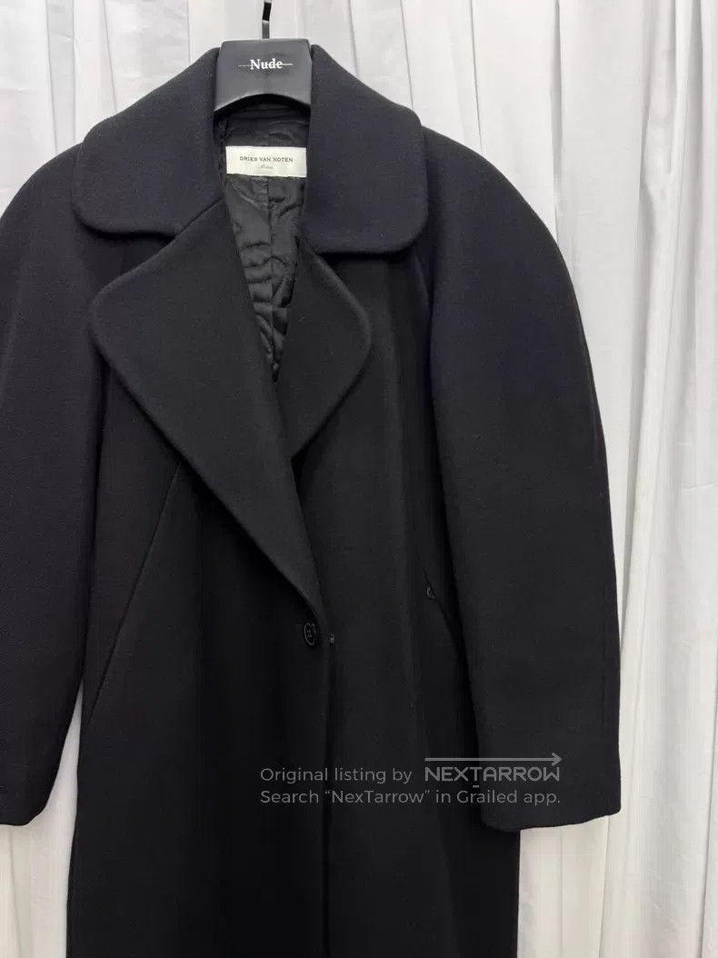 Dries Van Noten DRIES VAN NOTEN Round Shoulder Heavyweight Wool Overcoat Size US M / EU 48-50 / 2 - 3 Thumbnail