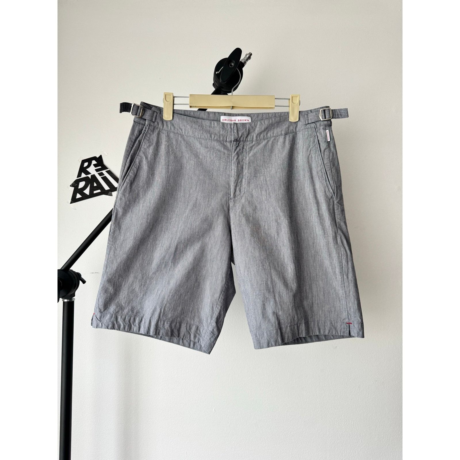 Orlebar Brown Orlebar Brown Tailored Cotton Shorts Gray Size US 33 - 2 Thumbnail