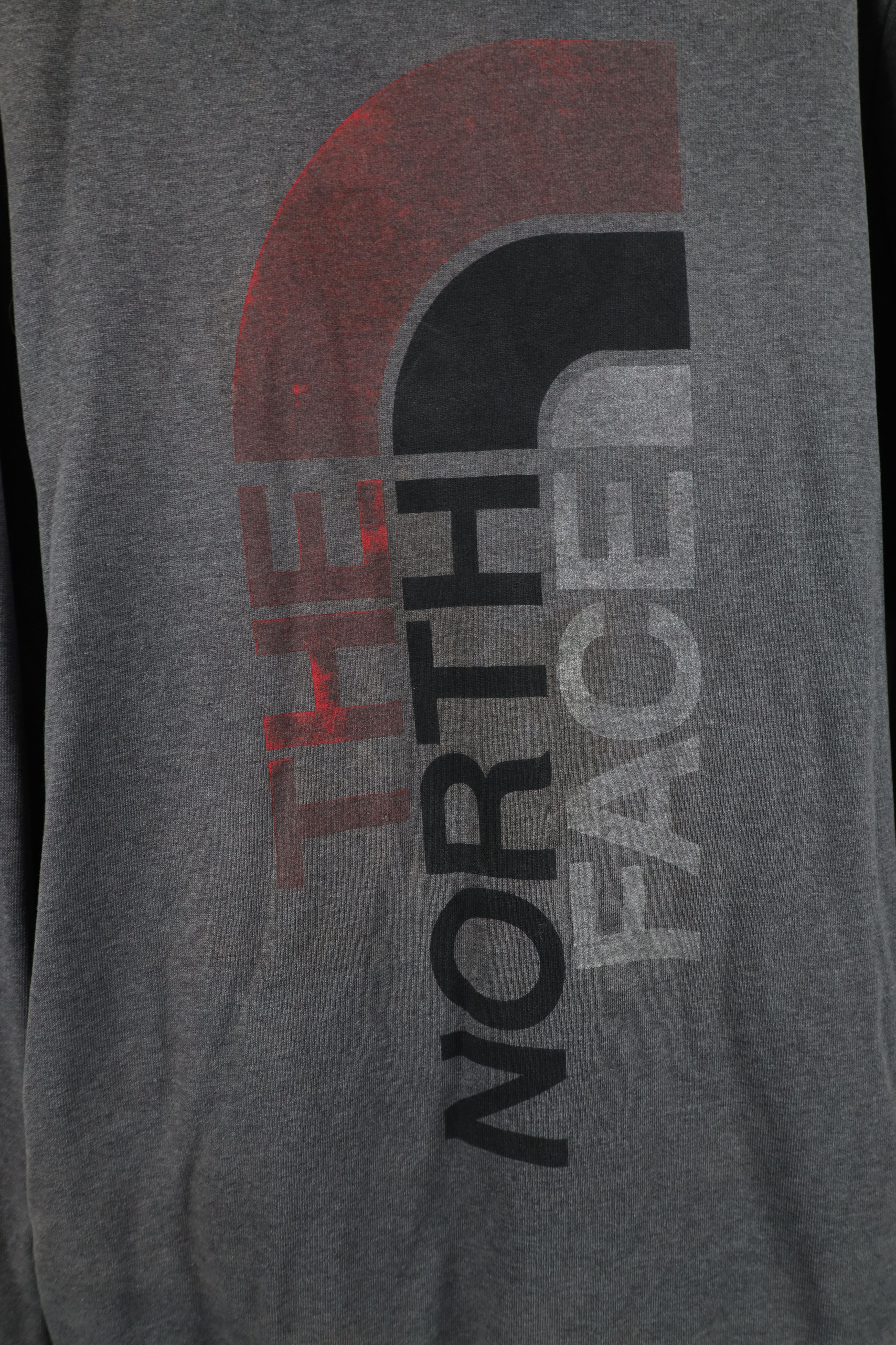 The North Face Vintage Y2K The North Face Spell Out Big Logo Hoodie Gray Size US XXL / EU 58 / 5 - 4 Thumbnail