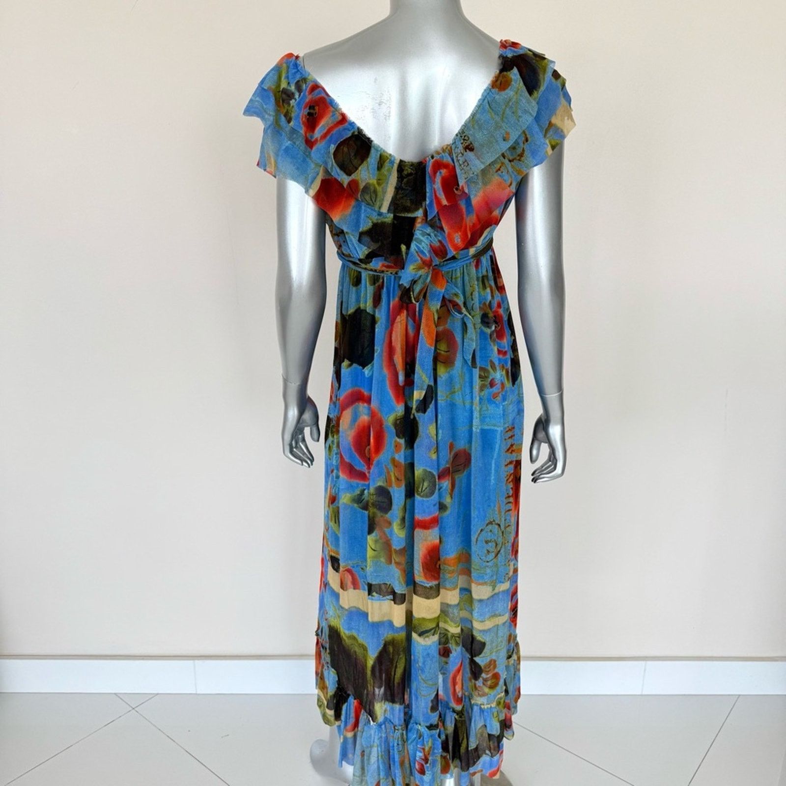 FUZZI FUZZI women long dress size L Authentic Retail 850$ Size L / US 10 / IT 46 - 4 Thumbnail