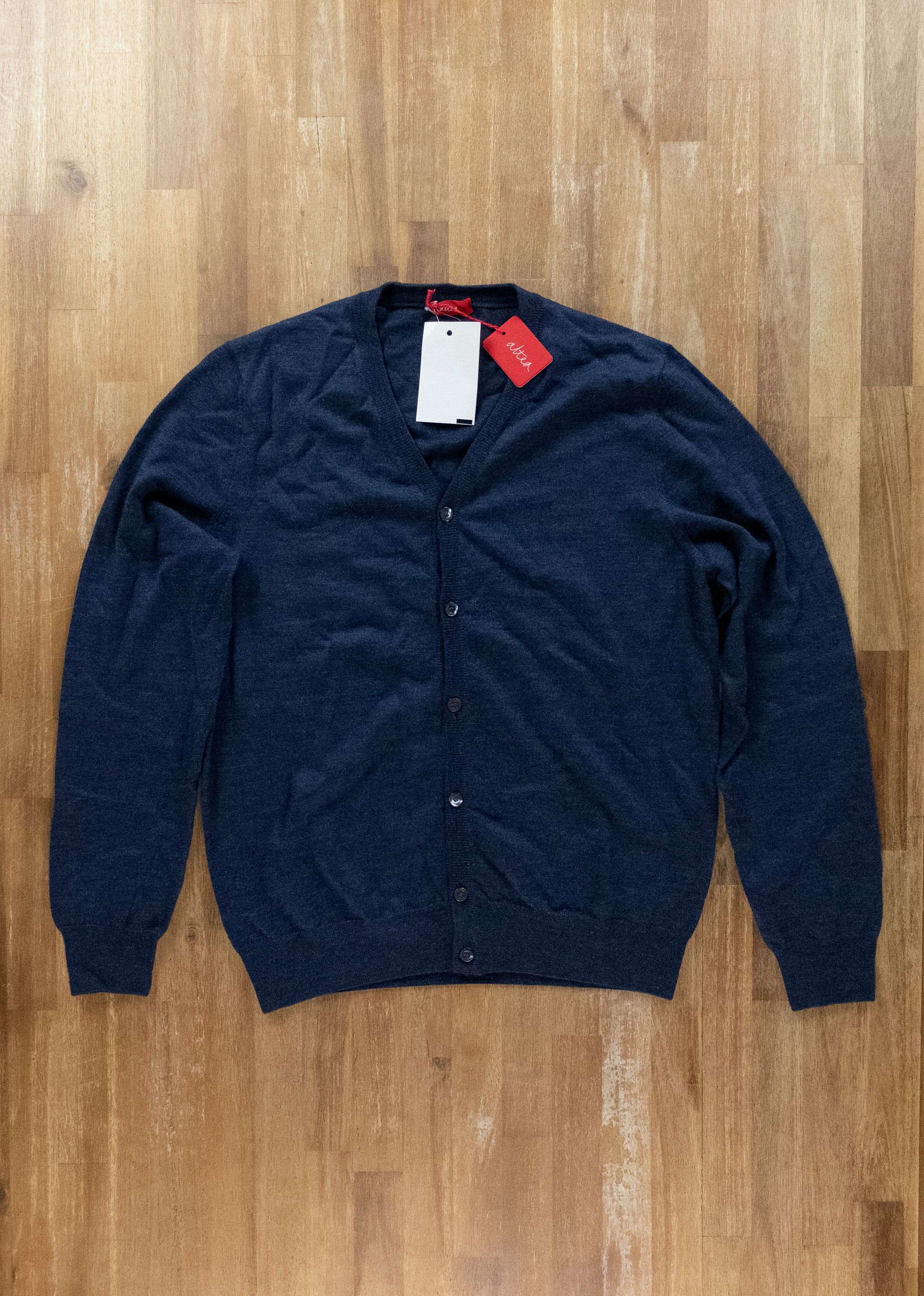 Altea ALTEA Milano blue wool cardigan sweater Medium NWT Size US M / EU 48-50 / 2 - 1 Thumbnail