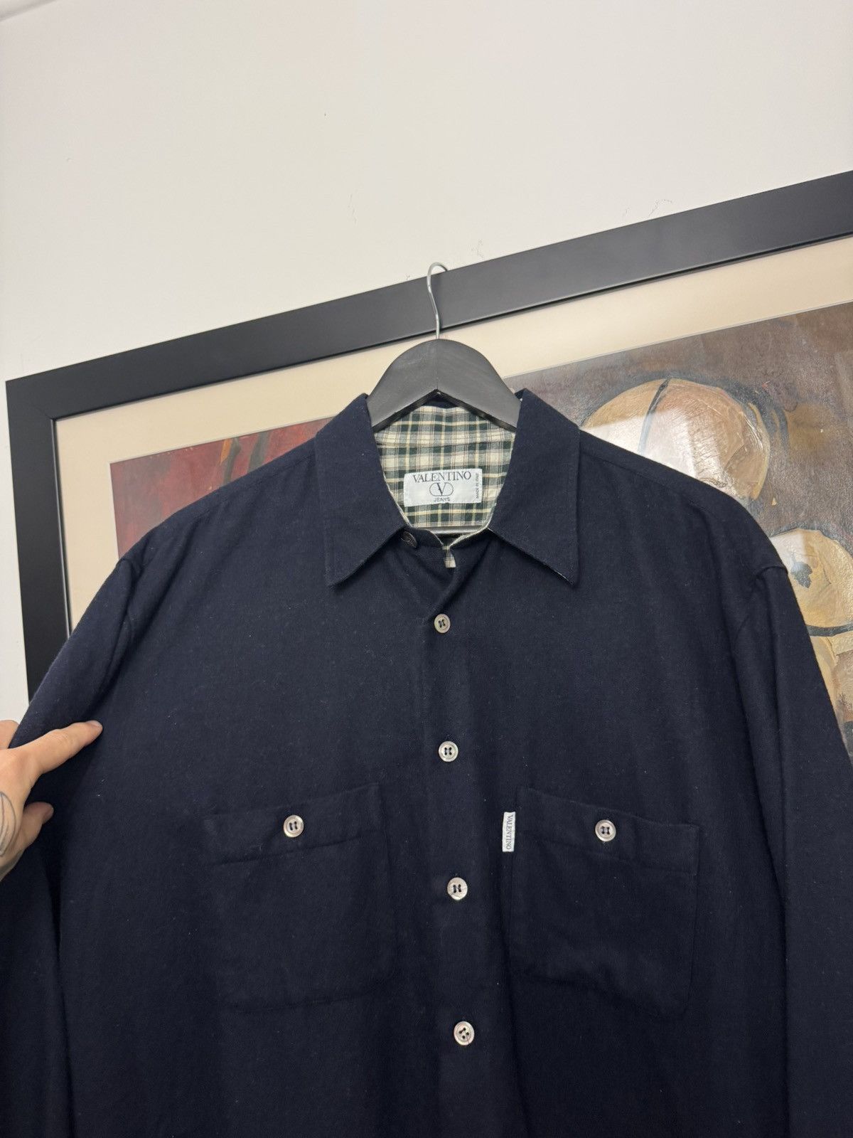 Valentino Vintage VALENTINO Wool Overshirt Luxury Button Up High End Size US L / EU 52-54 / 3 - 2 Thumbnail