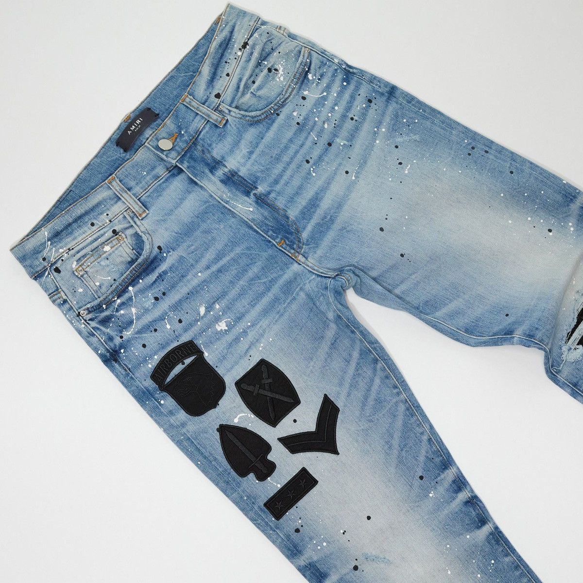 Amiri AMIRI MILITARY PATCH DISTRESSED JEAN Size US 34 / EU 50 - 2 Thumbnail