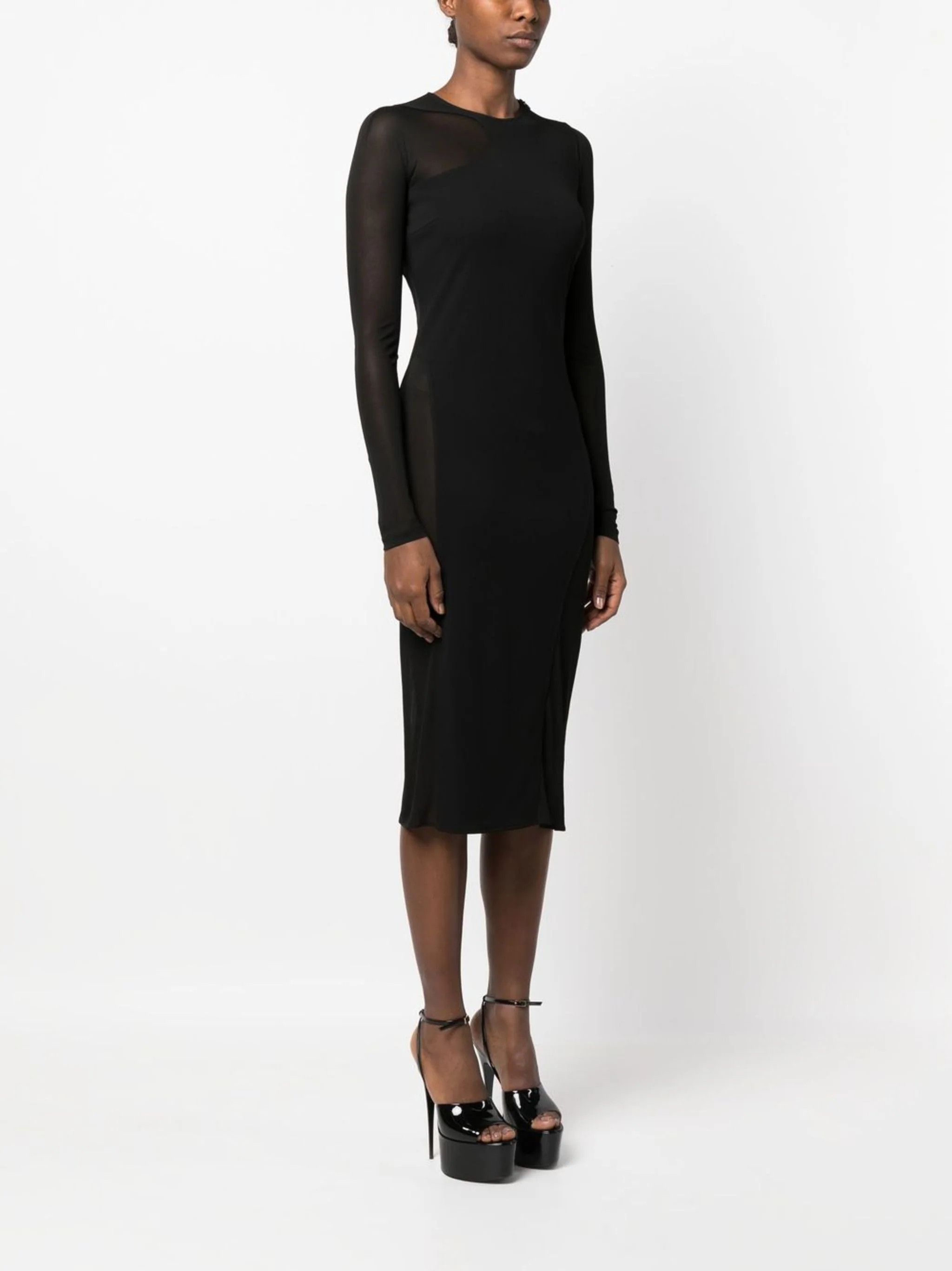 Tom Ford o1loc1c0924 ABJ668 Cut and Sewn Dress in Black Size S / US 4 / IT 40 - 3 Thumbnail