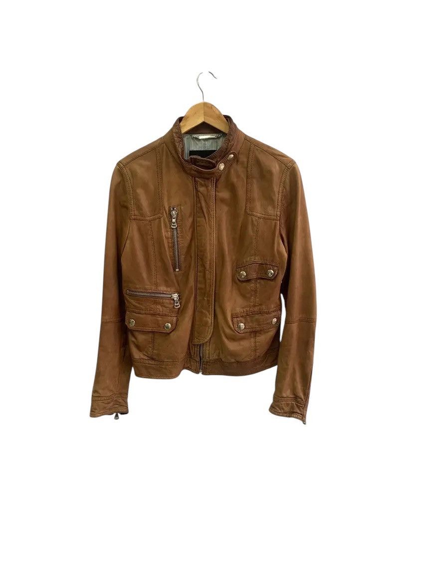 Dolce & Gabbana × Vintage Vintage Dolce&Gabbana Woman Brown Leather Jacket Size M / US 6-8 / IT 42-44 - 1 Thumbnail