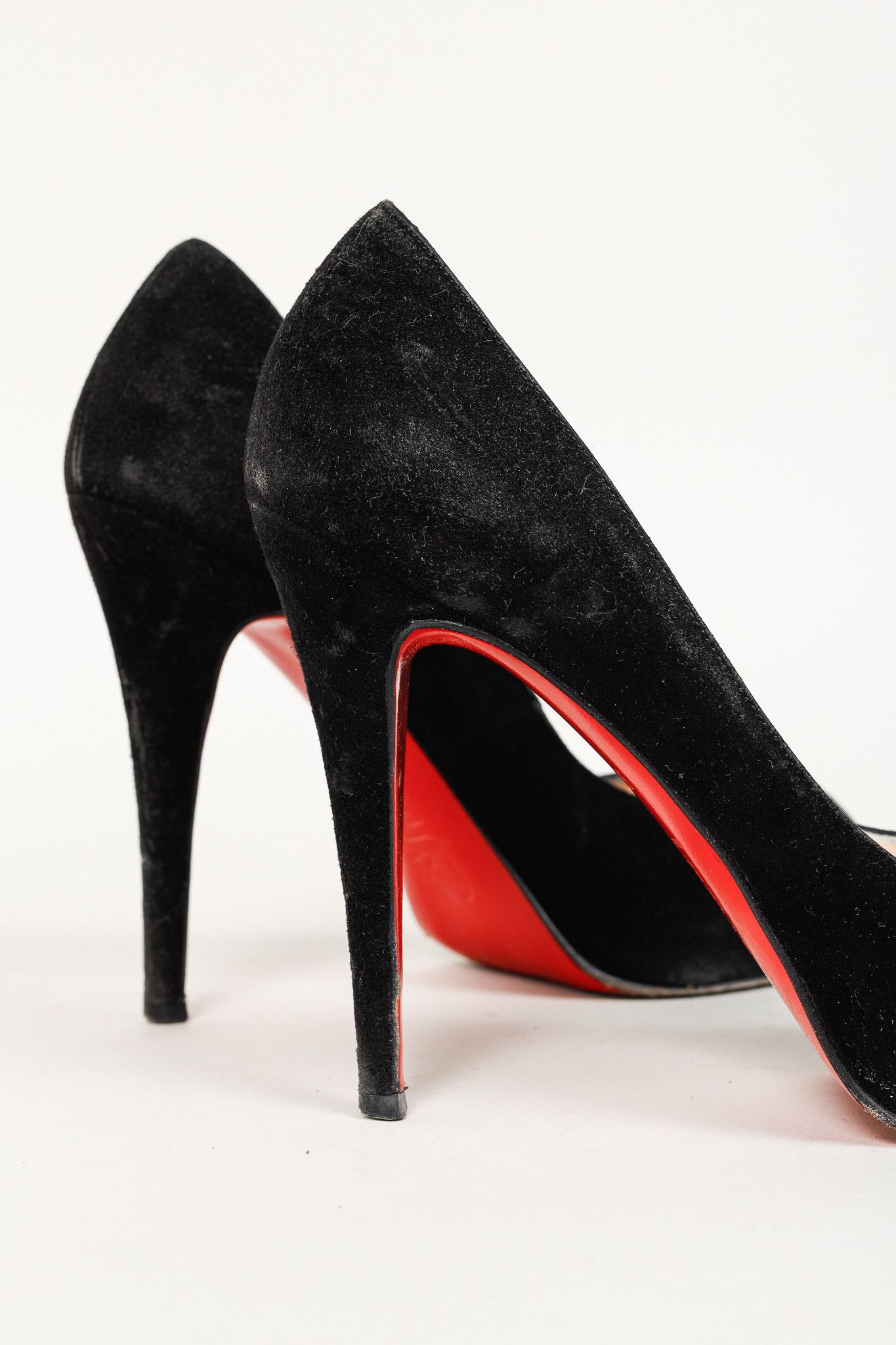 Christian Louboutin Christian Louboutin Very Prive Veau Velours Peep-Toe Pumps Size US 8.5 / IT 38.5 - 8 Thumbnail