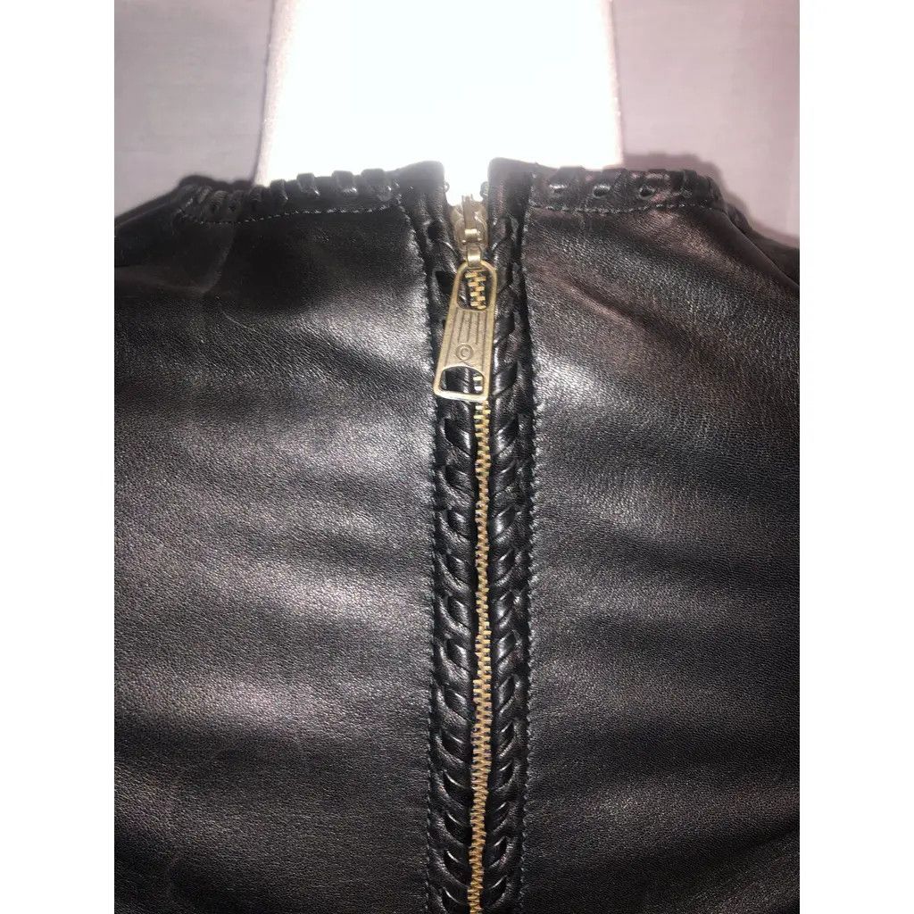 Alexander McQueen Buttery Leather Embellished Dress Size XS / US 0-2 / IT 36-38 - 4 Thumbnail