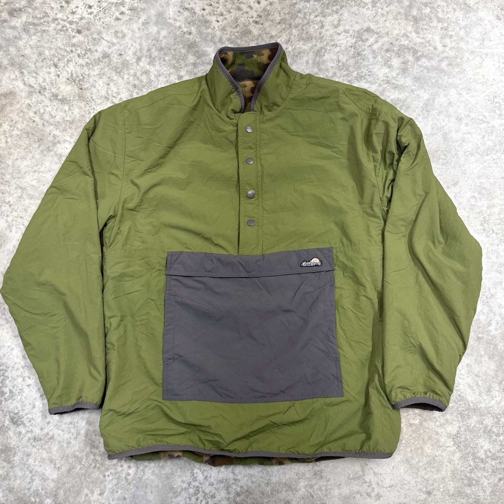 Chubbies Chubbies Jacket Mens M Green Camo Reversible Fleece Pullover Anorak Size US M / EU 48-50 / 2 - 2 Thumbnail