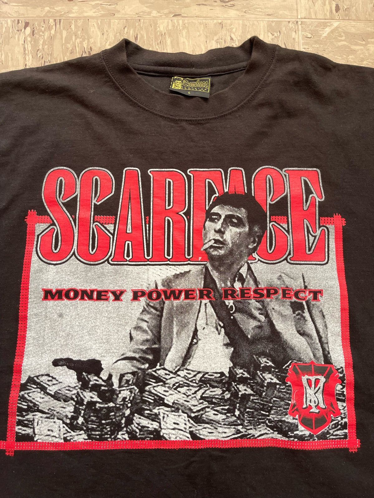 Vintage Vintage Scarface Tony Montana Big Logo Graphic T Shirt Size US L / EU 52-54 / 3 - 3 Thumbnail