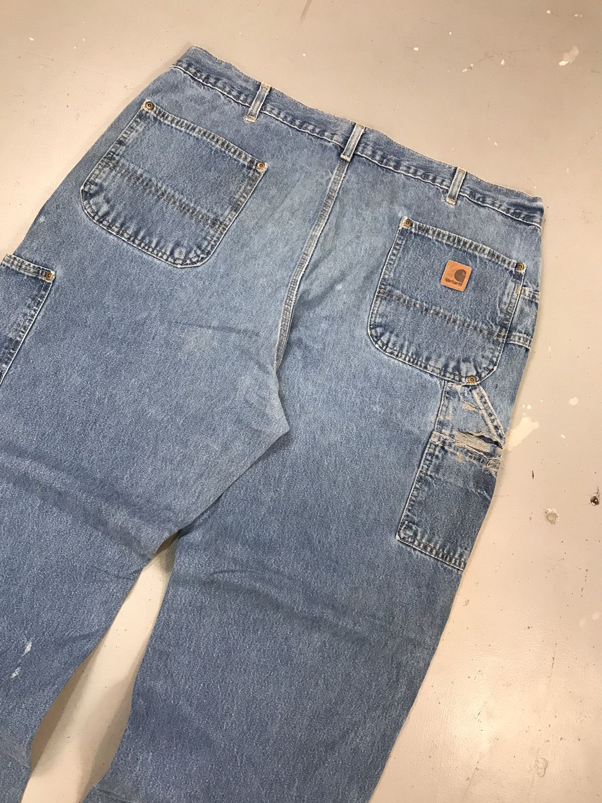 Carhartt × Vintage Vintage Carhartt B273 DST distressed double knee denim Size US 40 / EU 56 - 12 Thumbnail