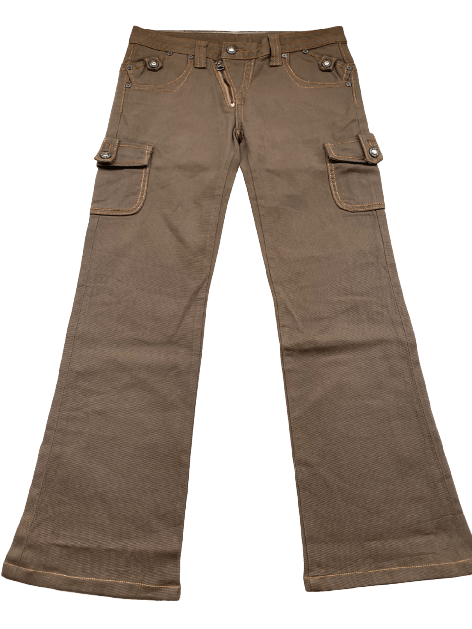 Japanese Brand Flared Cargo Pant Fonsen Jeans Multipocket Size 30" / US 8 / IT 44 - 3 Thumbnail