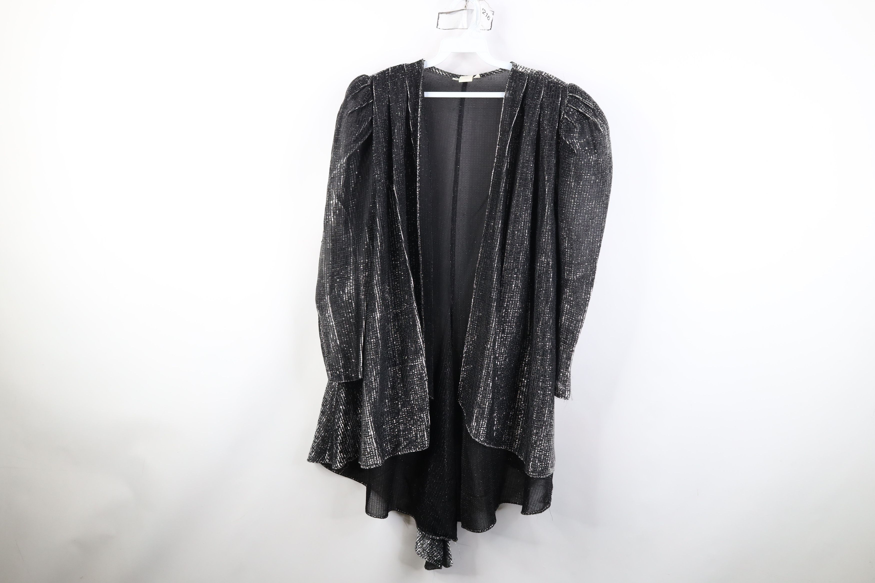 Vintage Vintage 80s Streetwear Puff Sleeve Metallic Open Jacket USA Size XXL / US 16-18 / IT 52-54 - 1 Thumbnail