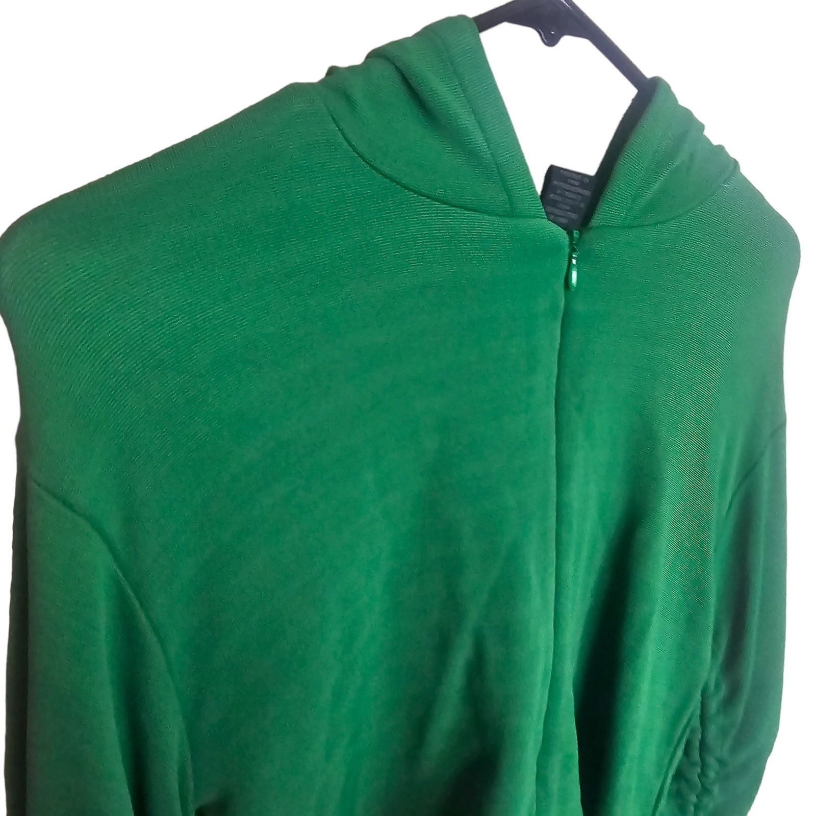 Maison Forte Maison Cinqcent Half Zip Cropped Hoodie Sz XS Kelly Green Size XS / US 0-2 / IT 36-38 - 4 Thumbnail