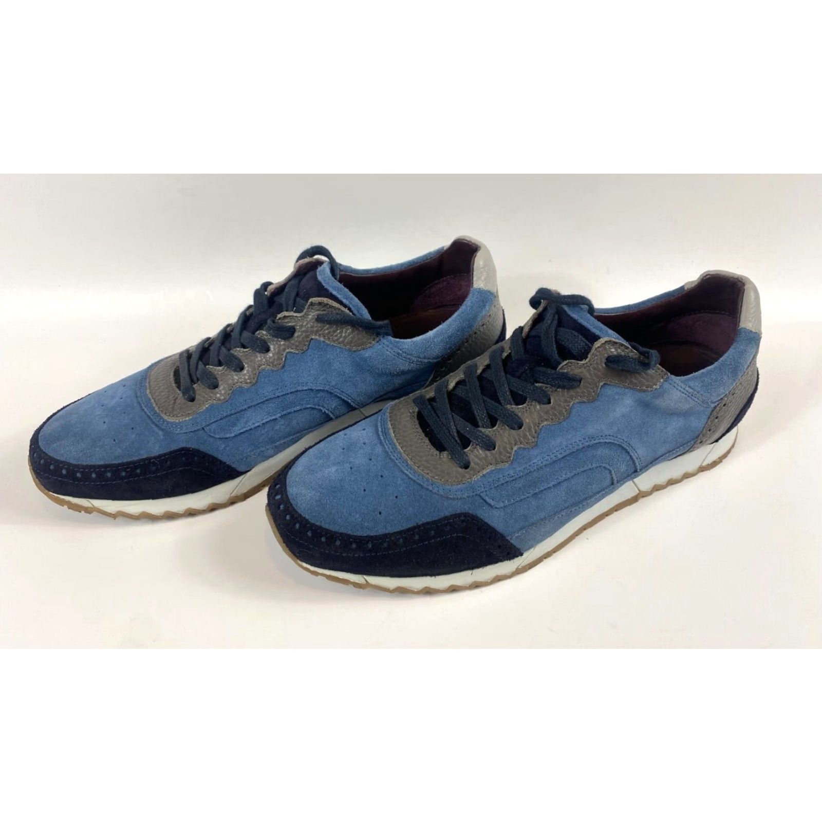 Noah Noah Waxman Men’s Greenwich Navy Low-Top Suede Sneakers 9.5 Navy Sneakers Mens Size 9.5 Suede Leather Pebbled Rubber Sole Casual Shoes Size US 10 / EU 43 - 6 Thumbnail