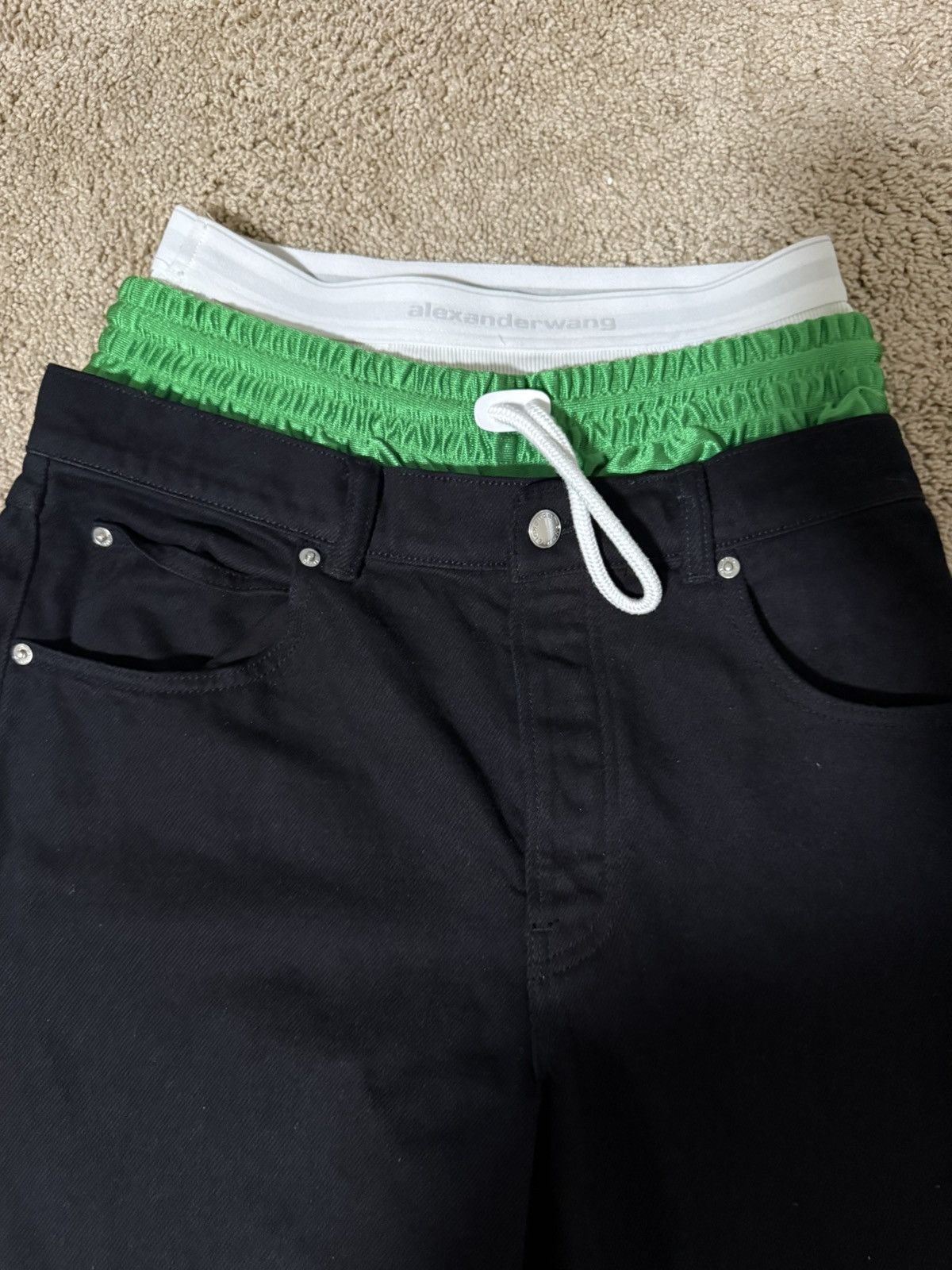 Alexander Wang T BY ALEXANDER WANG Pre Styled Tri-Layer 5 Pocket Jean Size 25" / US 0 / IT 36 - 2 Thumbnail