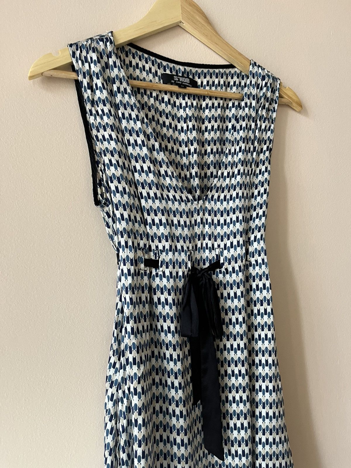 Vintage Classy 100% silk dress with silk belt Size M / US 6-8 / IT 42-44 - 6 Thumbnail