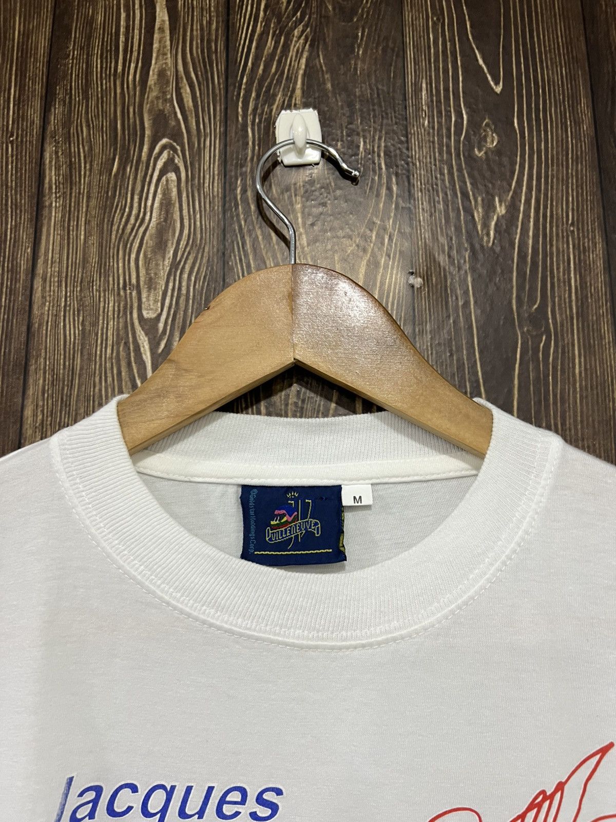 Vintage Vintage 90s Jacques Villeneuve ‘The Edge’ Formula One Champion Tshirt Size US L / EU 52-54 / 3 - 6 Thumbnail