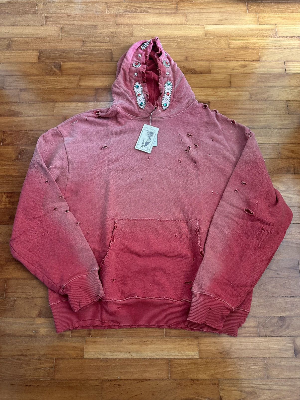 Kapital Kapital SWT Knit Thrilled Damaged Hoodie Studs Size US XL / EU 56 / 4 - 1 Thumbnail