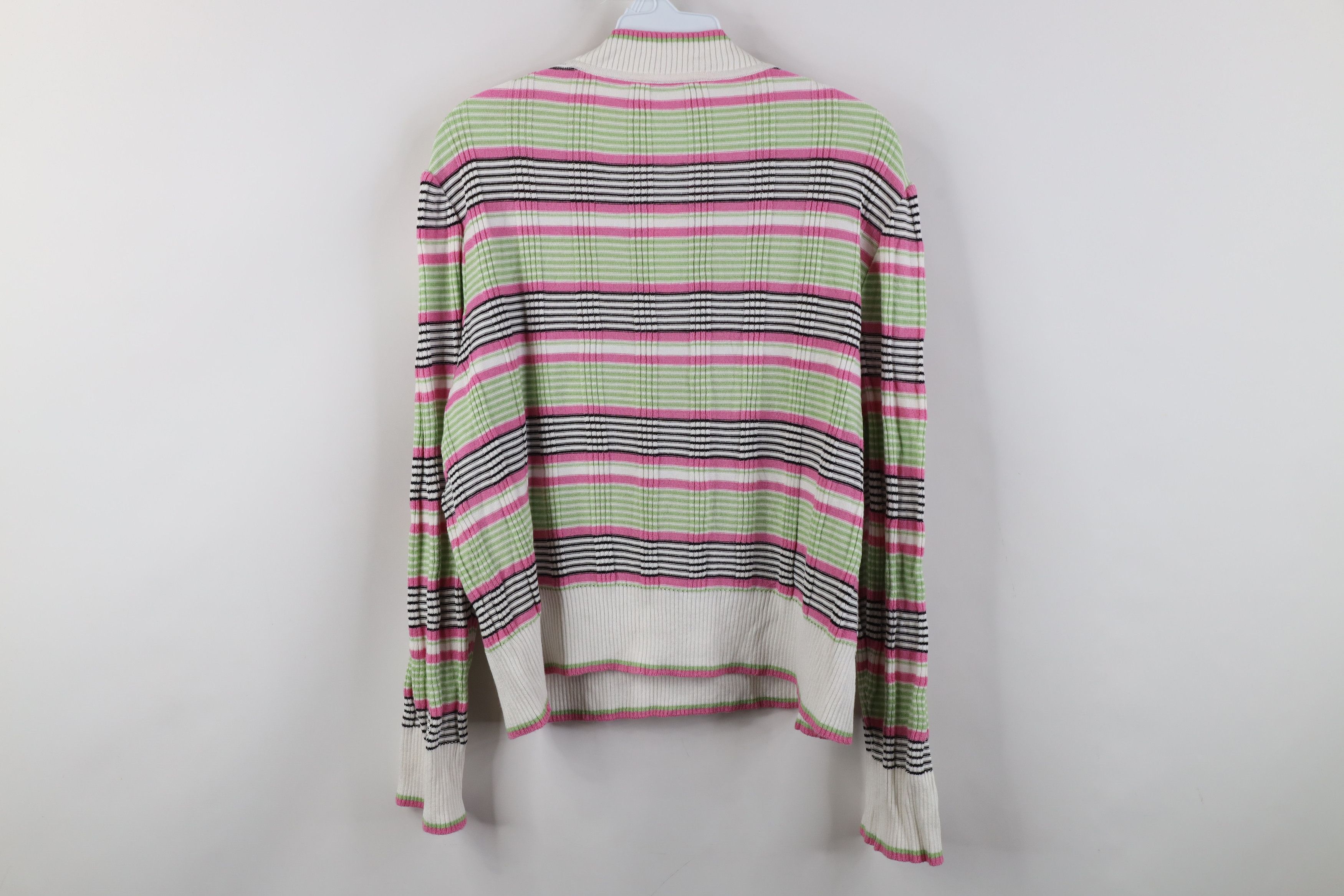 St. John Vintage St John Sport Ribbed Knit Half Zip Sweater Plaid Size L / US 10 / IT 46 - 10 Thumbnail