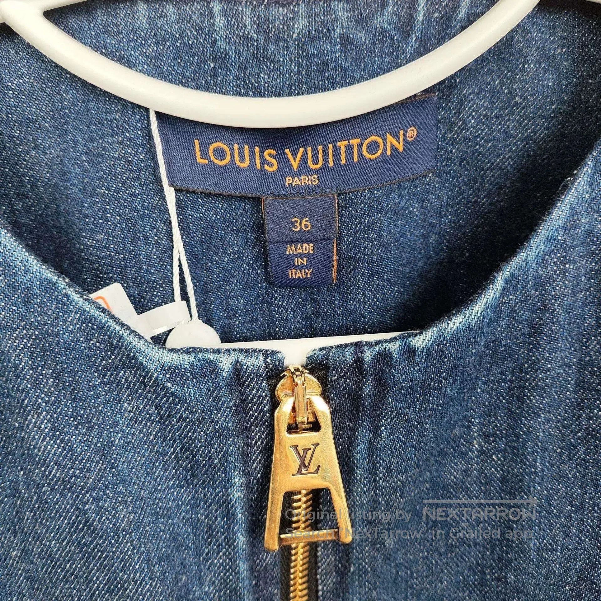 Louis Vuitton LV Women's Denim Leather Patchwork Jacket. Size US XS / EU 42 / 0 - 4 Thumbnail