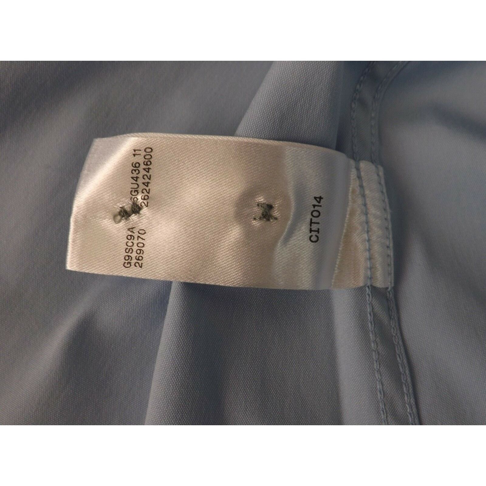Gucci GUCCI BLUE STRETCH POPELINE COTTON SHIRT 17.5 44 # 269070 Size US S / EU 44-46 / 1 - 9 Thumbnail