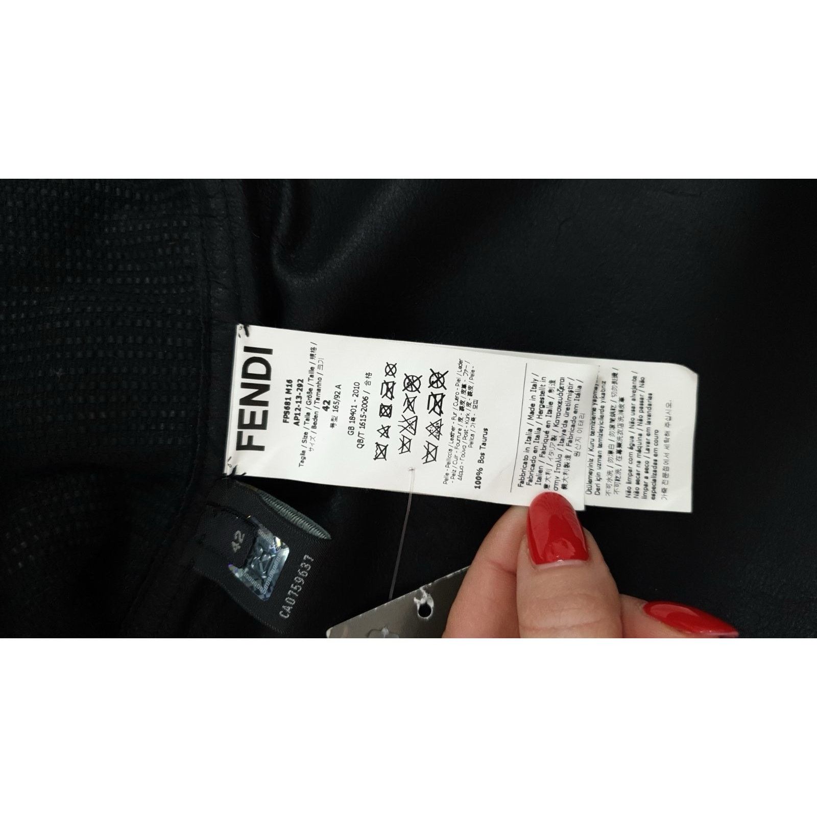 Fendi Fendi Black Leather Fringe and Loops Coat Sz.42 Size M / US 6-8 / IT 42-44 - 14 Thumbnail