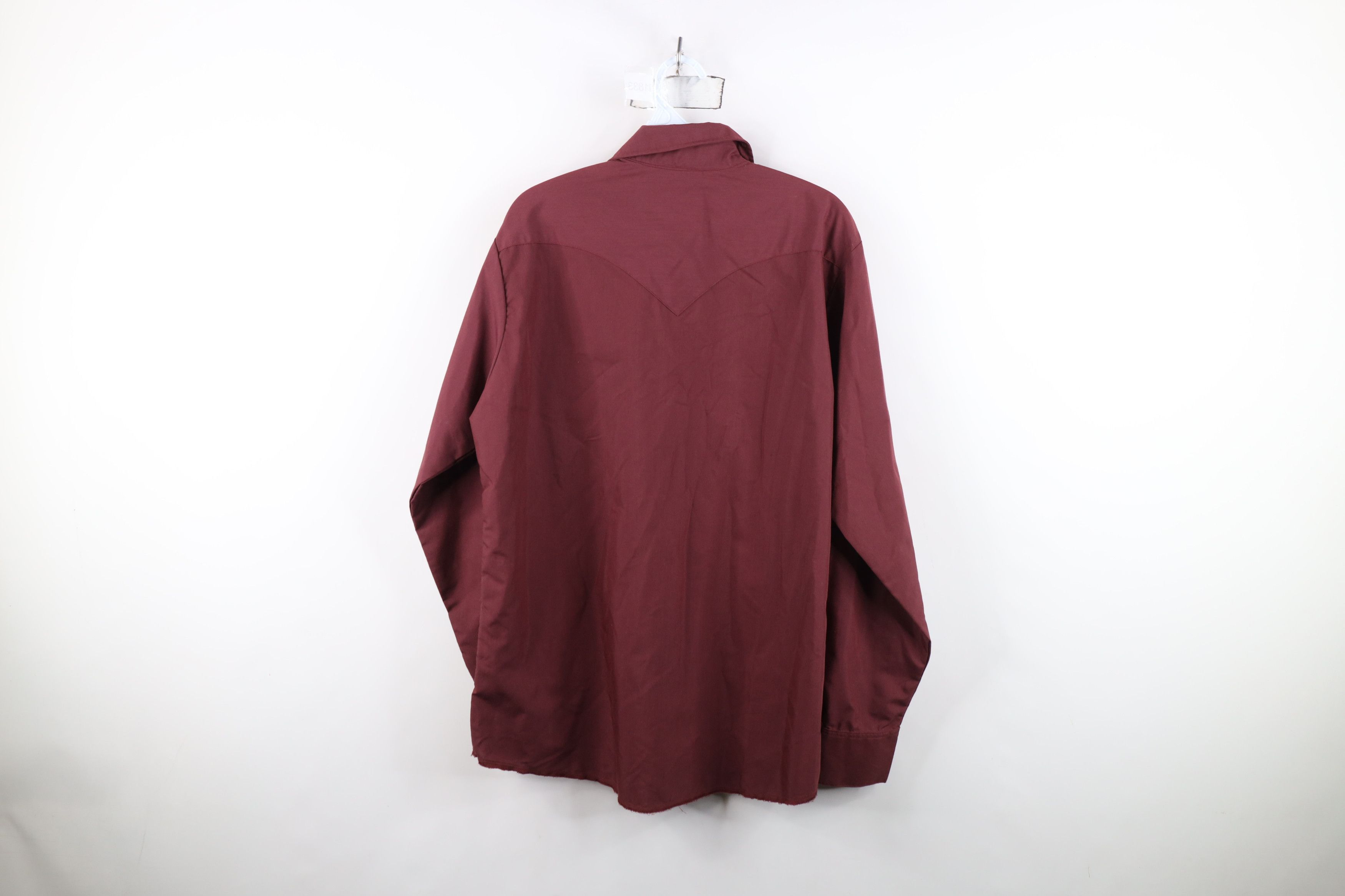 Vintage Vintage 90s Rockabilly Western Cowboy Snap Button Shirt Red Size US XXL / EU 58 / 5 - 10 Thumbnail