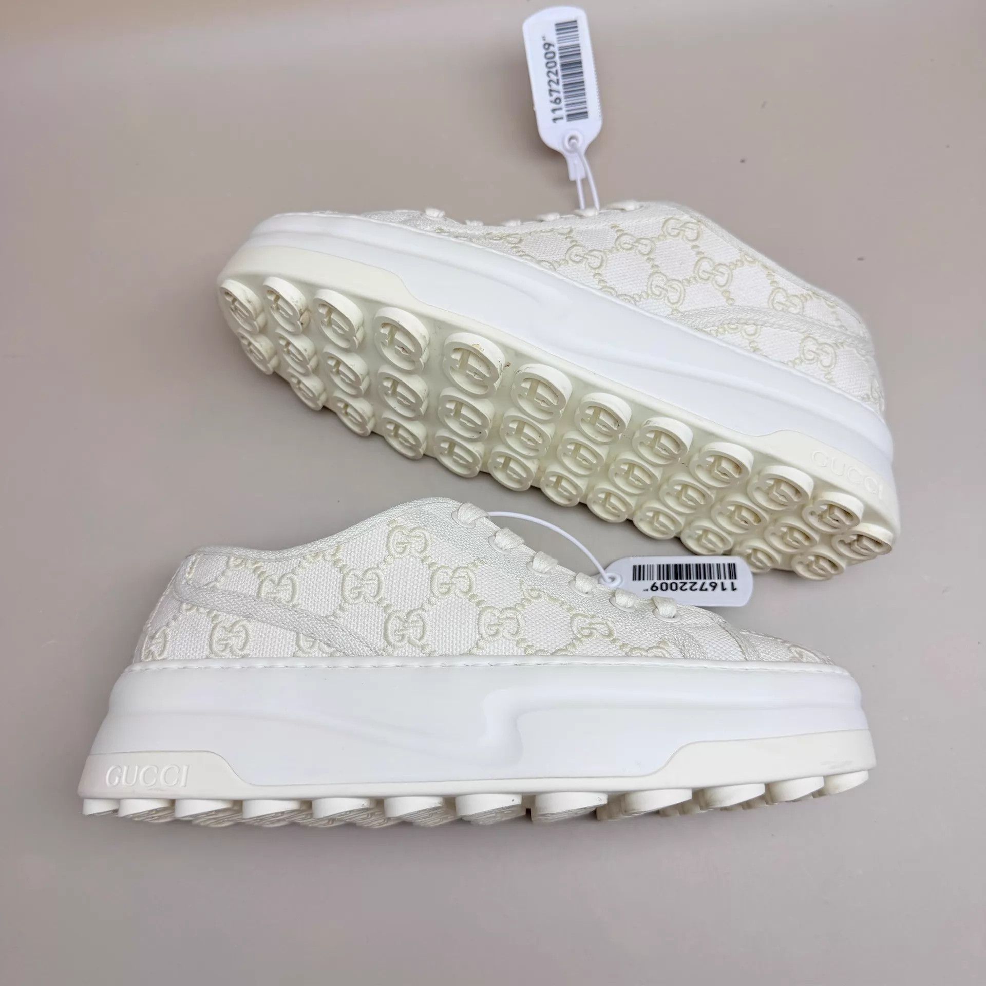 Gucci GUCCI Ivory White C Logo Platform Shoes 37 99 New Size US 6.5 / IT 36.5 - 4 Thumbnail