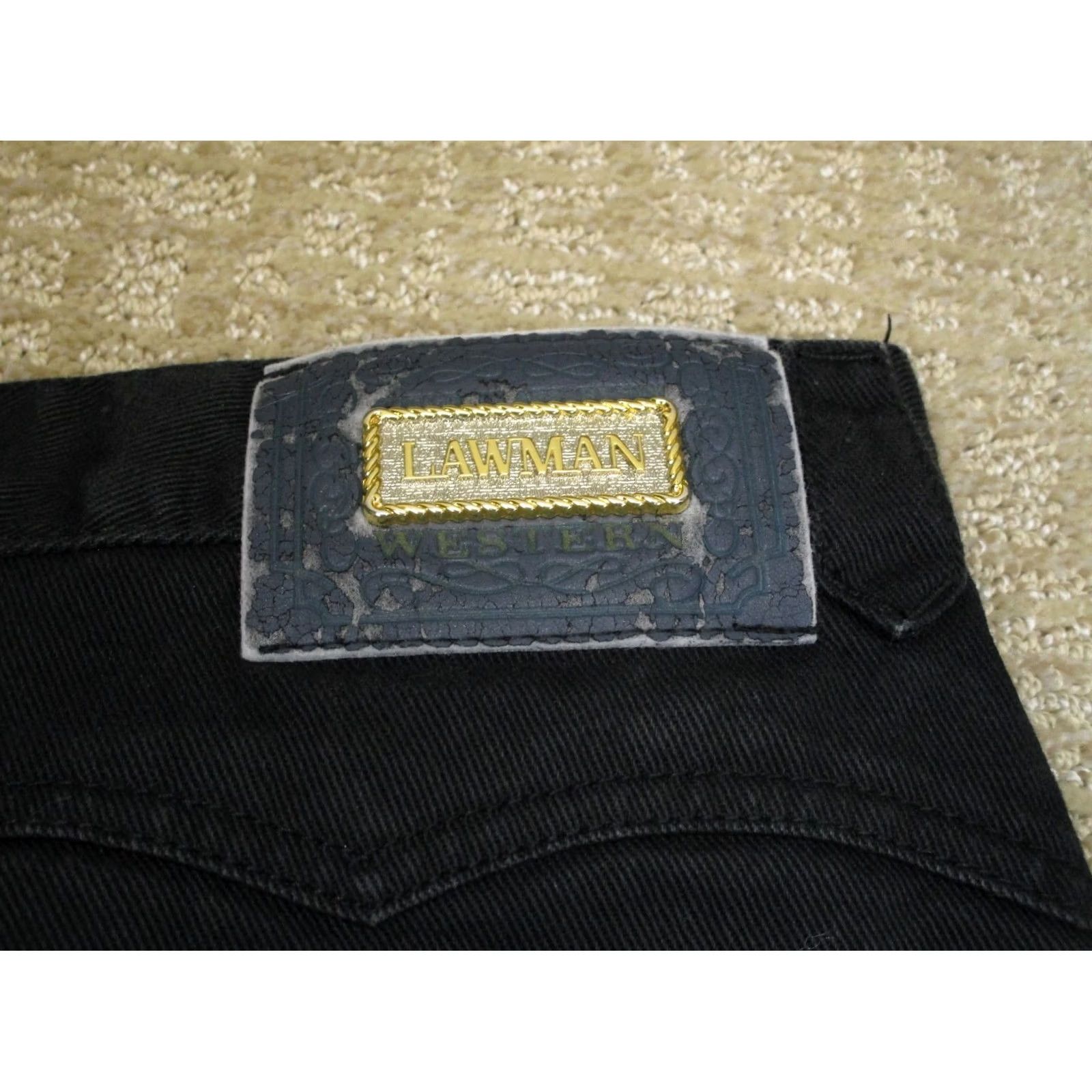 Vintage VINTAGE Lawman Jeans Women 30 Black High Rise Bareback Western Pants Riding Jeans 90s Cowboy Retro 36in Inseam Regular Fit Mens Women Girls Size 36" / US 14 / IT 50 - 5 Thumbnail