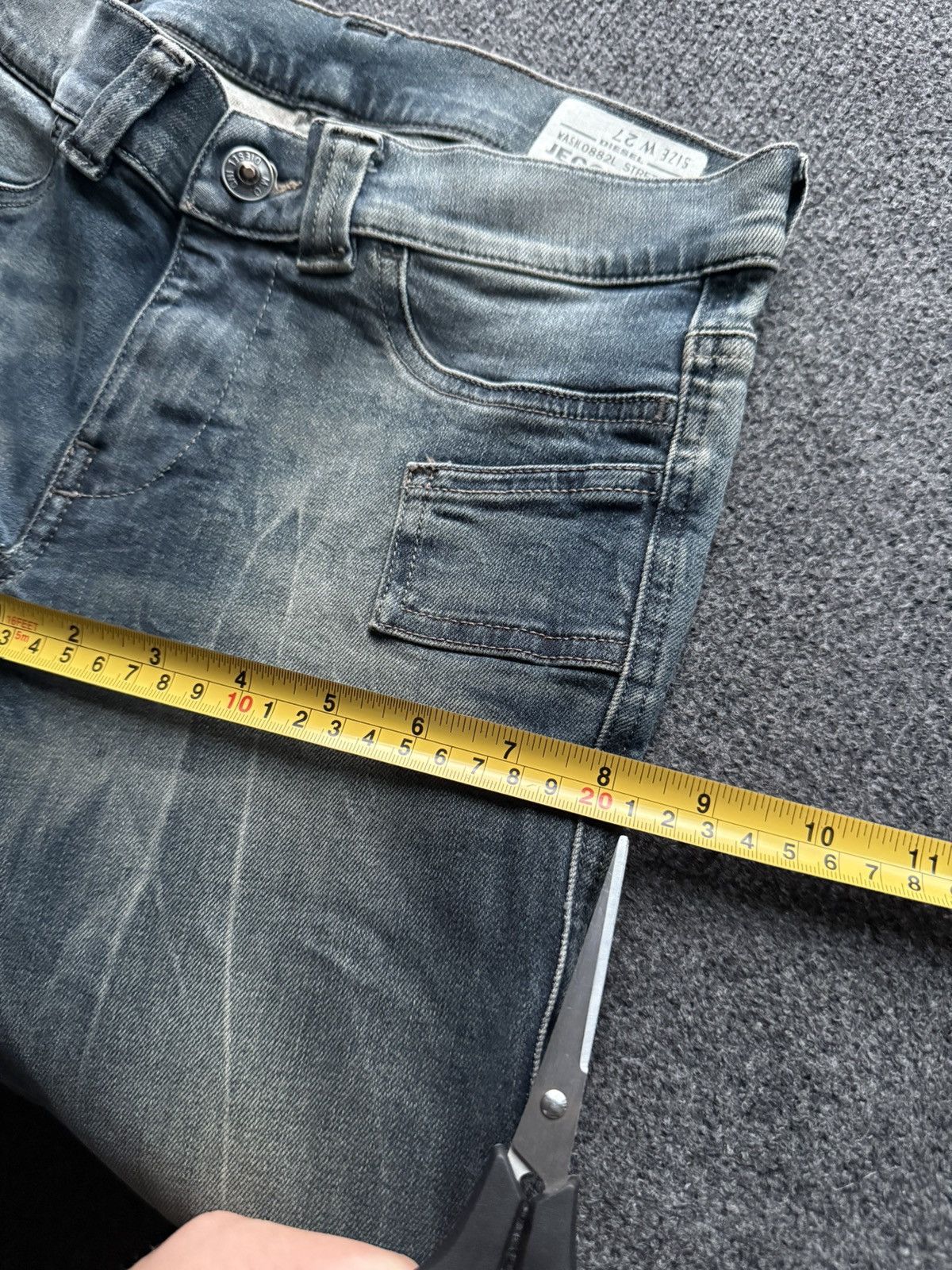 Diesel Diesel Jegonfire Opium 00s Y2K Faded Biker Skinny Jeans W27 Size 27" / US 4 / IT 40 - 24 Thumbnail