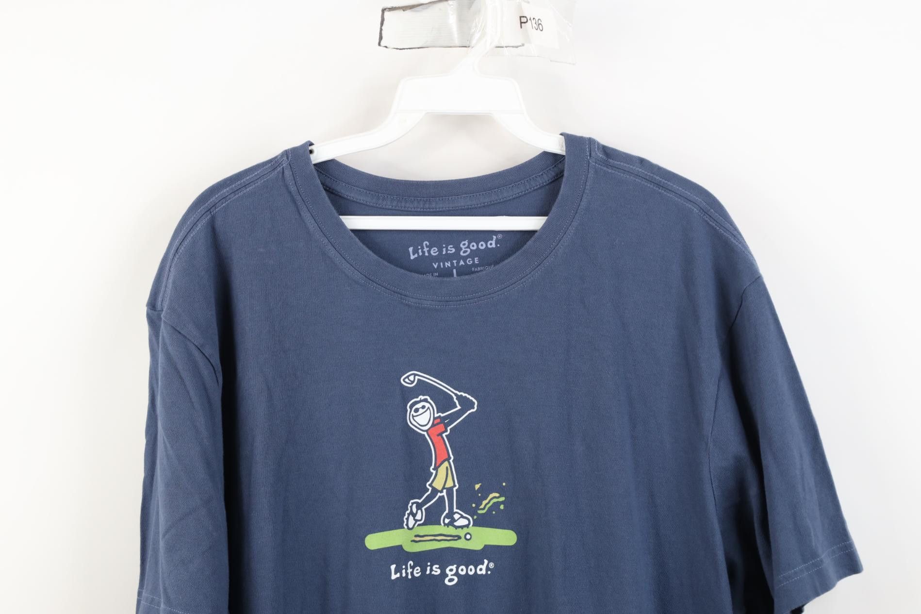 Life is Good Life Is Good Vintage Golf Golfing Short Sleeve T-Shirt Blue Size US L / EU 52-54 / 3 - 2 Thumbnail