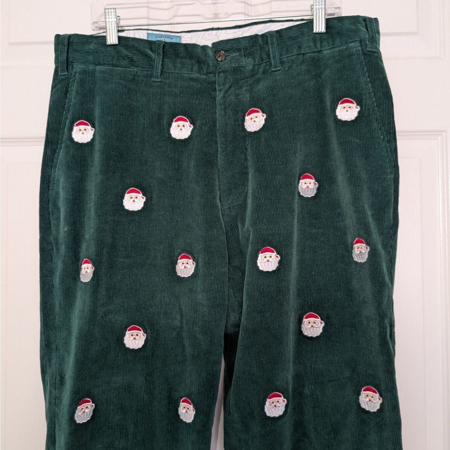 Designer Castaway Nantucket Corduroy Embroidered Santa Pants Mens 36 Size US 36 / EU 52 - 2 Thumbnail