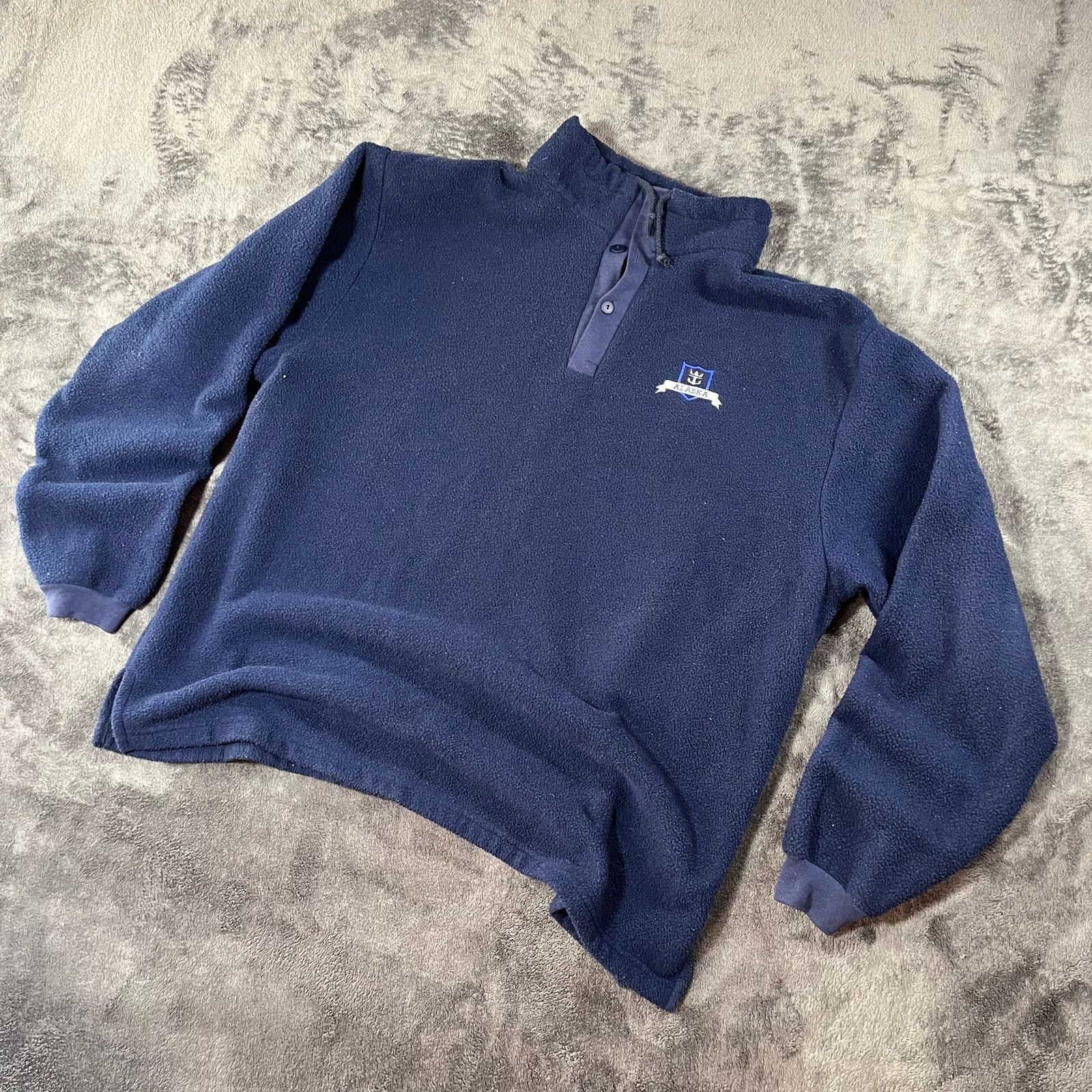 Vintage Vintage Ocean East Alaska Blue Fleece Sweater Size Large USA Size US L / EU 52-54 / 3 - 1 Thumbnail