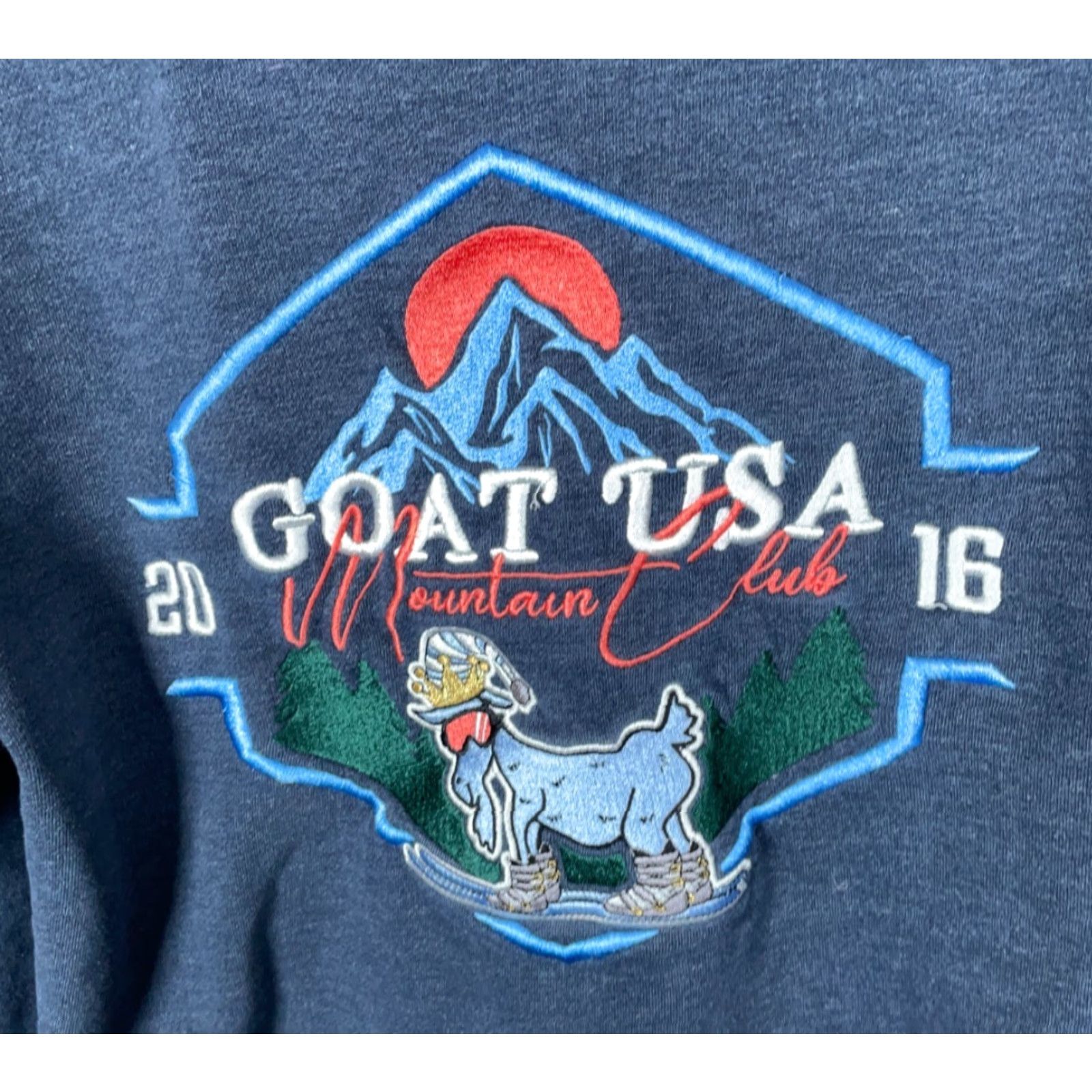 Vintage GOAT USA Hoodie Adult Small Blue Pullover Embroidered Mountain Club Sweatshirt Size US S / EU 44-46 / 1 - 4 Thumbnail