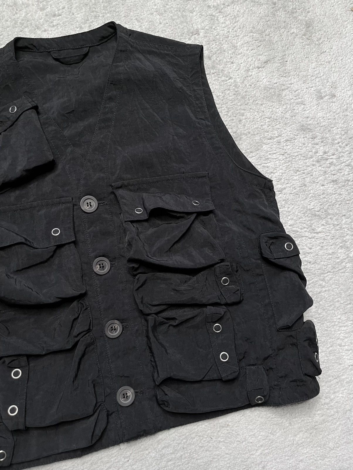 Hugo Boss Vintage Basic Black Vest Avant Garde Cargo Pockets Hugo Boss Size US S / EU 44-46 / 1 - 3 Thumbnail