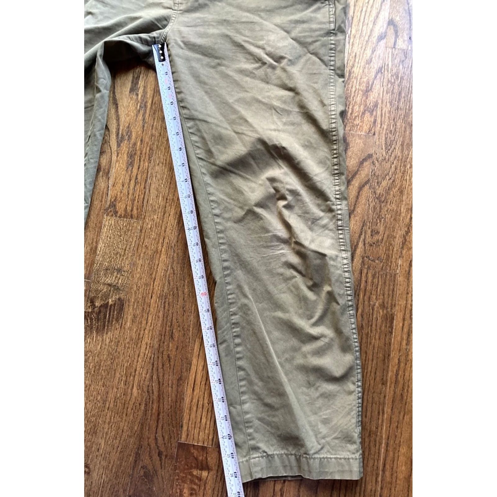 Billy Reid Billy Reid Pants Mens 33 Chino Olive Green Twill Cotton Military Made In Peru Size US 33 - 4 Thumbnail