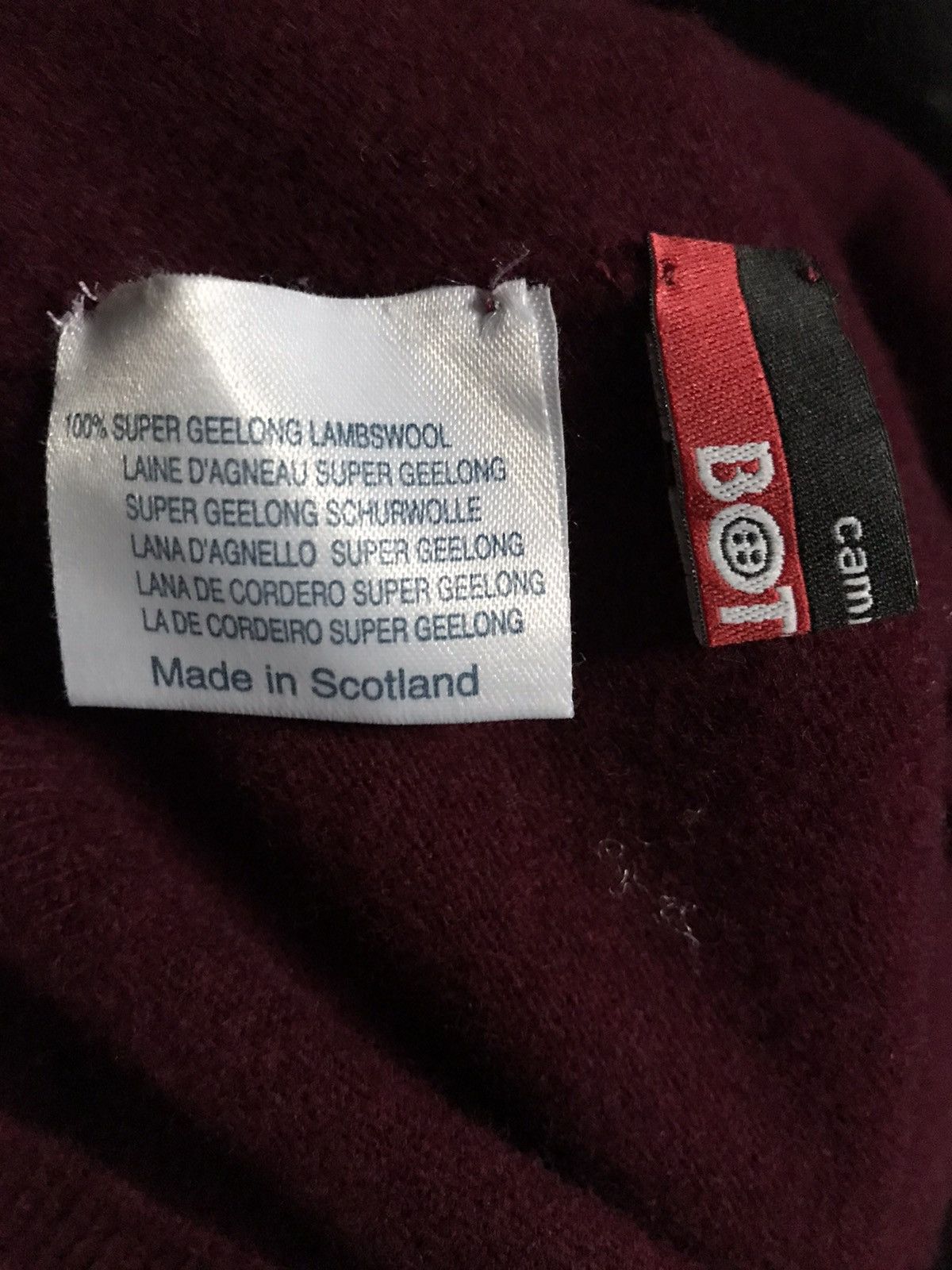 Other made in SCOTLAND SUPER GEELONG DARK PURPLE CHERRY JUMPER Size US L / EU 52-54 / 3 - 2 Thumbnail